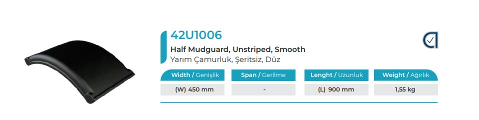 CAMURLUK 450 X  900 MM TEK TEKER DUZ YARIM SERITSIZ AYMEKS